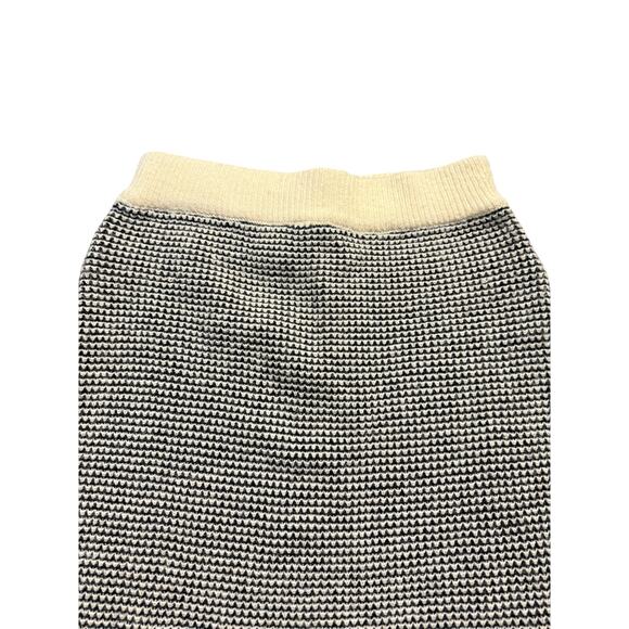 Sioni Women’s Skirt Sz small Black ivory Soft Knit Sweater Pull-On Pencil - Picture 6 of 9
